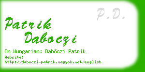 patrik daboczi business card