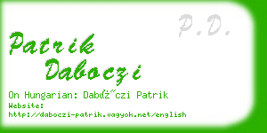 patrik daboczi business card